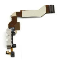 iPhone 4G шлейф + порт питания Dock с микрофоном White 01