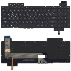 Клавиатура для ноутбука ASUS ROG Strix GL503 FX63 FX503, чёрная, с подсветкой, RU