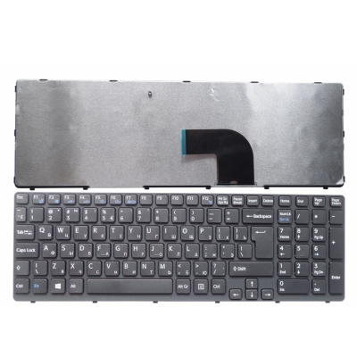 Клавиатура для ноутбука Sony SVE17, чёрная, с рамкой, RU