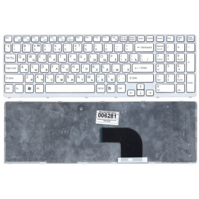 Клавиатура для ноутбука Sony SVE15, белая, RU