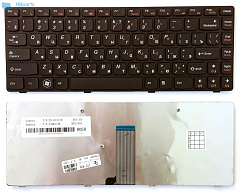 Клавиатура для ноутбука Lenovo IdeaPad Flex 2-14, чёрная, с рамкой, RU