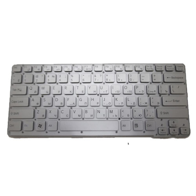 Клавиатура для ноутбука Sony VPC-CA, серебристая, RU