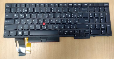 Клавиатура для ноутбука Lenovo ThinkPad Edge E580, чёрная, с подсветкой, с рамкой, RU